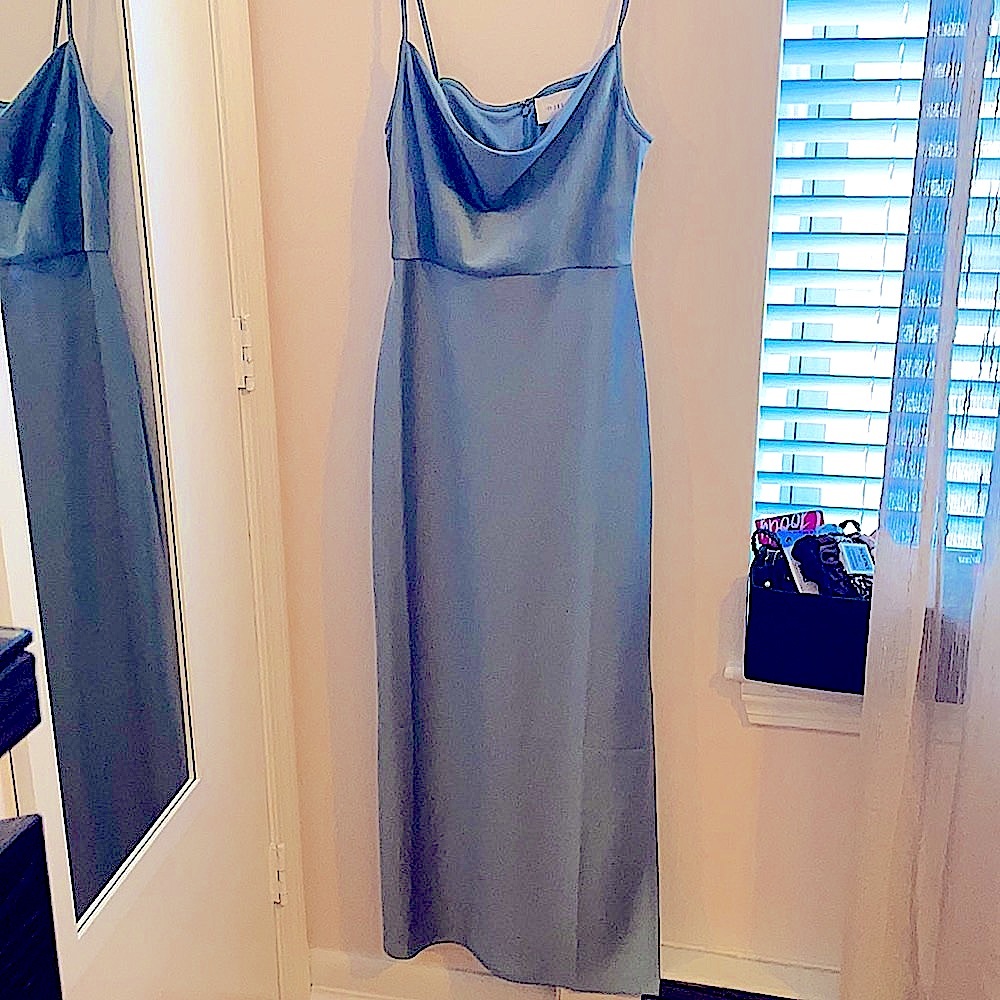 BHLDN Dusty Blue Dress